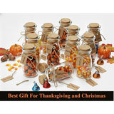 Small Glass Jars With Lids – Set Of 12 Mini Glass Bottles With Corks For Halloween Decorations Fall Décor Wedding & Party Favors, Halloween Diy Crafts, Potions, Spices & Candy, 3.4 Oz