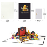 Record Pop Up 3D Greeting Cards With Blank Note & Envelope, Ideal Celebration Gift For Friendship, Love, Anniversary, Special Moments, Inspirational, Birthday, Holiday, Party