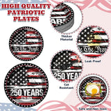 120PCS 4th of July Plates and Napkins Sets, Paper Patriotic Plates Decor