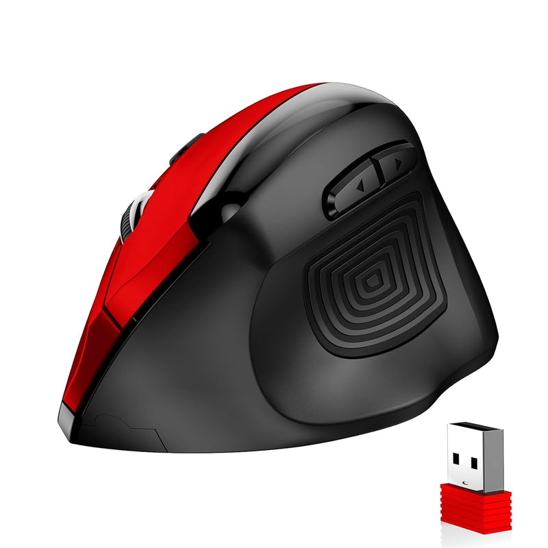 Wireless Ergonomic Mouse 2.4G,800/1200/1600 Dpi Large Wireless Mouse With Usb