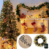 3.3Ft Twinkle Lights Battery Operated 100 Led Christmas String Lights 8 Modes Waterproof For Home, Garden, Party, Holida