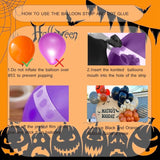 Halloween Balloon Garland Arch Kit 135pcs Burnt Orange Black Sand White Balloons Party Decorations