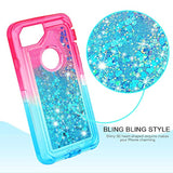 For Glitter Iphone 8 7 6 Case, Flowing Bling Liquid Quicksand Heavy Duty Shockproof Defender Cover For Phone 6/6S In 4.7 Inch (Pink/Blue, For Iphone Se 2020/Se 2022)