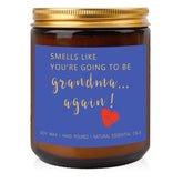 Pregnant Announcement Gifts Baby Reveal Gift For New Grandma Handmade Cute 7Oz Soy Wax Lavender Candle Christmas Gifts For New Grandma To Be Grandparents Grandmother Mom Mother In Law