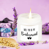 Bridesmaid Gifts Scented Candle Lavender - Matron Of Honor Gift For Bridesmaids Matron Of Honour Proposal Gifts Maid Of Honor Proposal Gift Soy Candle 4Oz