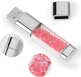 Usb Flash Drive 32Gb, Borlterclamp Cute Pink Crystal Thumb Drive Novelty Pen Drive Memory Stick