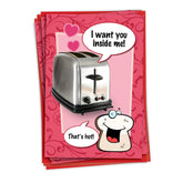 - Pack Of 3 Humorous Valentine'S Day Greeting Cards With Envelopes, Funny Cartoon Toaster Love Holiday For Men And Women Couples (1 Designs, 3 Each) - Want You Inside Me C2138Vdg-C3X1