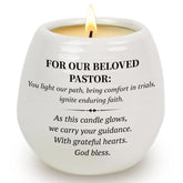 Pastor Appreciation Gifts, Exquisite Ceramic Candle Jar With Simple Copywriting Design, Thank You Gifts For Pastor, Christmas Retirement Birthday Pastors Gift