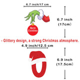 Christmas Decorations β Glittery Welcome Grinches Banner, Hanging Swirls With Xmas Ornaments For Christmas Party Decor