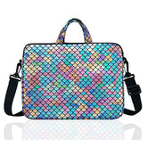 15.6-Inch Laptop Shoulder Carrying Bag Case Sleeve For 14" 15" 15.6 Inch Macbook/Notebook/Ultrabook/Chromebook, Mermaid Scale (Colorful)