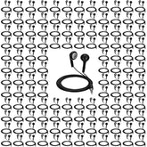 150 Packs Earphones With 3.5 Mm Headphone Plug Earbud And In Ear Headphones Bl