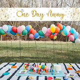 Gold Romantic Banner For Wedding Rehearsal Dinner Party, 9.8Ft X 1.6Ft, Durable Polyester, One Day Away Design, Reusable