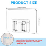 Hooks For Outdoor String Lights Clips,30Pcs Heavy Duty Adhesive Light Hooks For Hanging Christmas Light,Weather Resistant Outside Uv-Resistant Waterproof, No Tools, Clear,Outdoor Christmas Décor