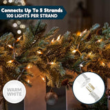 Christmas String Lights Indoor,300(3X100) Mini Warm Fairy Light,64.5Ft Lighting Decor For Patio Dorm Classroom Bedroom H