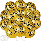 60-Pc Leopard & Cheetah Print Balloons Safari Jungle Party Decor