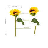 6Pcs Artificial Flowers Sunflowers Bouquet, Faux Flowers With Stems Fake Sunflowers Bulk For Wedding Floral Arrangement Home Party Office Indoor Outdoor Fall Autumn Decor