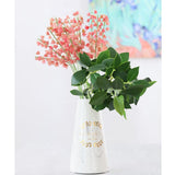 21Pcs Artificial Lily Of The Valley Pink Flowers Bell Orchid Flower Wedding Bouquet For Home Office Garden Wedding Party Decor