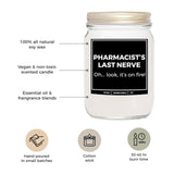 You Nique Designs Funny Pharmacy Present For Pharmacist - 8Oz Candle Gift For Pharmacist - Funny Pharmacist Gifts For Women, Men, Appreciation Gifts, Pharmacy Week Candles (Lavender & Vanilla)