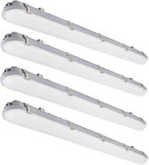 4 Pack 4FT LED Vapor Tight Lights 40W 32W 24W Adjustable 4800LM 5000K Dimmable Fixtures