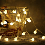 Globe Plug In String Lights, 10Ft 20 Led Warm White Globe Fairy Lights For Birthday Christmas Wedding Party Home Decorat