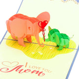 - Adorable Elephants Baby & Mom Mother'S Day 3D Popup Card Thinking Of You Surpring Present For Mom, Woman, Or Someone You Love