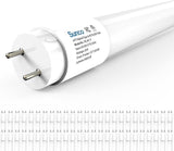 50 Pack 4FT T8 LED Bulbs 20W 2400LM 5000K Daylight Hybrid Type A B Fluorescent Replacement
