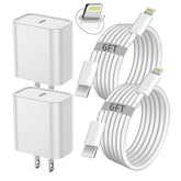2 Pack 20W USB C Fast Charger with 6FT USB C to Lightning Cable for iPhone 14 13 12 11 Pro Max iPad AirPods