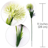 Fake Dandelion Flowers (White 10 Pcs), Artificial Plants Plastic Shrubs Bushes Decor Faux Stems Outdoor Indoor Home Garden Party Wedding Diy Planting Filler Decoration