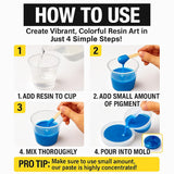 Opaque Epoxy Resin Pigment Paste – 10 Colors, 20G Each, Highly Concentrated Resin Colorant For Epoxy Resin, Casting, Deep Pour & Resin Art