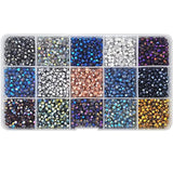 2400pcs 4mm Multicolor Electroplated Bicone Crystal Beads for Jewelry Making