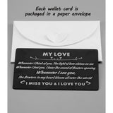 To My Love Wallet Card Gifts, I Miss You & I Love You, Whenever I Think Of You Birthday Gift, Valentine'S Day Cards Gift For Her Him, Wedding Christmas Presents?My Love?