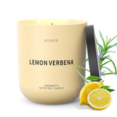 Lemon Verbena Scented Candle For Home, 14.2Oz 80H Long Lasting Aromatherapy Candles For Energy & Focus, Non-Toxic Essential Oil & Soy Wax | Citrus & Herbal Freshness