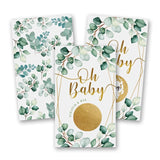 Baby Shower Scratch Off Game, Oh Baby Eucalyptus Neutral Boy Girl Lucky Draw Card, Party Activities, Decorations, And Supplies Set Of 50-Sc32W