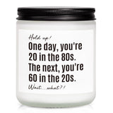 60Th Birthday Gifts For Women Men, 1965 60Th Birthday Decorations For Women Men, Sixty Birthday Candle, 60 Years Old Bday Gifts For Grandma Grandpa - Lavender & Woods Scented Candle 7Oz