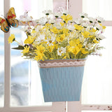 6Pcs Artificial Daisy Flowers 21” Fake Daisy Flowers With Leaves Stems For Home Decor, Yellow