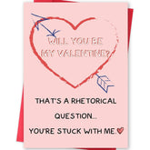 Funny Valentines Day Card For Wife Husband, Romantic Valentine'S Day Gift For Him Her, Unique Question Valentines Card, Will You Be My Valentine