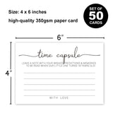 50 Time Capsule Cards For 1St Birthday Or Baby Shower Game Activity, Advice And Wishes Cards, And Anniversary Cards For Baby Shower Time Capsule