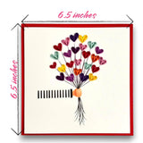 Handmade Quilling Love Card With Heart Balloons In Hand Romantic Design For Her Birthday Anniversary Valentine Keepsake Gift