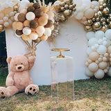 82 Pcs Party Balloons Kit Latex 10 Inch Brown Khaki Cream Balloons Wit