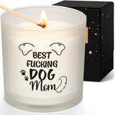 Dog Mom Gifts - Lavender Scented Candle, Great Gift For Dog Lovers On Christmas, Birthday, Mother'S Day (White-1)