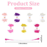 1050 Pcs Mini Flower Stamen, 3Mm Artificial Pearl Floral Pistil, Double Heads Flower Stamen For Card Scrapbook Making Decoratiaon Diy Flowers Craft