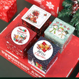 Christmas Stickers 500 Pcs Merry Christmas Stickers Envelope Seals Labels Stickers 8 Christmas Designs Envelope Seal Sticker Card Gift Envelope Box Christmas Party Decorations Supplies