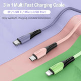 Multi Charging Cable 5Ft, 2Pack 3 In 1 Multiple Usb Charger Cable Universal Phone Charger Cord Adapter With Ip/Usb C/Micro Usb Port, For Phone 15 14 Pro Max/Samsung Galaxy/Pixel/Tablets And More
