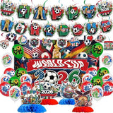 World Soccer Party Decoration, Complete Celebration Kit, Party Supplies for Football Fans, Soccer Celebrations