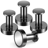 Magnetic Hooks For Cruise Cabins, 150Lb Magnetic Hooks Heavy Duty, Extra Strong Cruise Door Magnets, Heavy Duty Magnets For Wreath, Coat, Hanging, Grill, Garage, Camping, Black, 4Pack