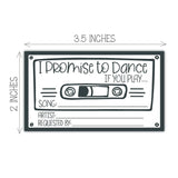 50 Retro Cassette Promise To Dance Cards - Song Request Cards For Wedding - Music Suggestion Tickets