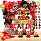Casino Party Decorations Set β Poker Balloons, Backdrop & Centerpieces for Vegas-Themed Events