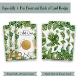 50 Pack Shower Scratch Off Game, Forest Animal Green Baby Shower Birthday Lucky Draw Card, A Little Wild One On The Way