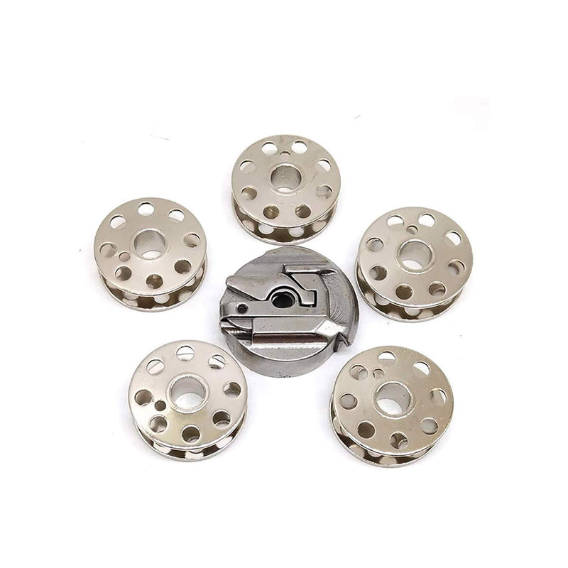 1 Pcs 45751 Bobbin Case+5 Pcs 45785 Bobbins For Singer 221,221K,222