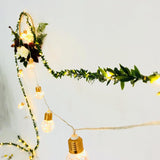 Vine String Lights, Green Leaf String Lights 16Ft 50 Led Battery Operated Artificial Garland Plant Vine Fairy Lights For